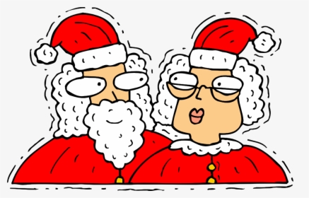 Commons - Wikimedia - Org Colouringbook - - Santa And Mrs Claus Transparent, HD Png Download, Transparent PNG
