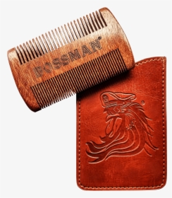 Bossman Pocket Size Sandalwood Comb & Protective Case - Bossman Pocket Sandalwood Beard Moustache Comb, HD Png Download, Transparent PNG