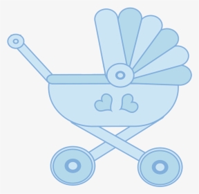 Blue Baby Stroller Clipart - Baby Carriage, HD Png Download, Transparent PNG