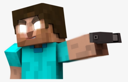 Herobrine Transparent Mine Craft - Herobrine With A Gun, HD Png Download, Transparent PNG