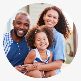Bigstock Young Black Family Embracing O - Outside Smiling Black Family, HD Png Download, Transparent PNG