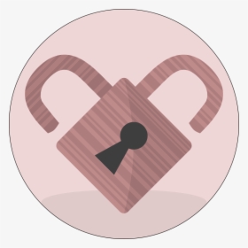 Pink Lock Heart - Icon, HD Png Download, Transparent PNG
