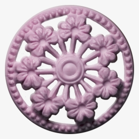 Button With Seven Flowers And Cut-outs, Pink - Circle, HD Png Download, Transparent PNG