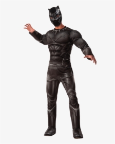 Adult Deluxe Black Panther Costume - Black Costumes For Men, HD Png Download, Transparent PNG