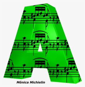 Alfabeto Notas Musicais E Fundo Verde Png - Music Notes Clip Art, Transparent Png, Transparent PNG