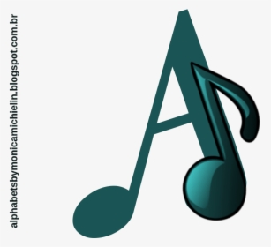 #colcheia Nota Musical Alfabeto Png, - Letras Con Notas Musicales, Transparent Png, Transparent PNG