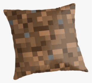 Minecraft Themed Kids Room Brown Pixel Pillow - Cushion, HD Png Download, Transparent PNG