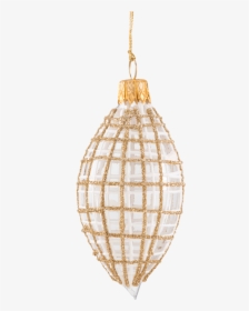 Olive Clear With Glitter Gold/white - Christmas Ornament, HD Png Download, Transparent PNG