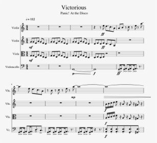 Victorious Sheet Music 1 Of 7 Pages - Victorious Violin Sheet Music, HD Png Download, Transparent PNG
