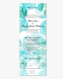 Aqua Watercolor Wedding Invitations - Poster, HD Png Download, Transparent PNG