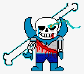 Genocide Swap Sans Colored Sprite By Supercrafterpl - Genocide Swap Sans Sprite, HD Png Download, Transparent PNG