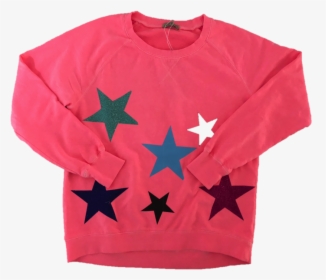Izzi Sweat Pink With Glitter Stars , Png Download - Rixo Star Print Blouse, Transparent Png, Transparent PNG