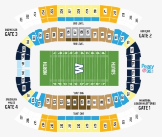 Oakland Raiders Coliseum Seating Chart 3d - Blue Bombers Seating Chart, HD Png Download, Transparent PNG