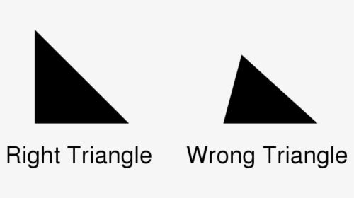 Right And Wrong Triangles - Right Triangle Wrong Triangle, HD Png Download, Transparent PNG