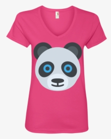 Panda Face Emoji Ladies - T-shirt, HD Png Download, Transparent PNG