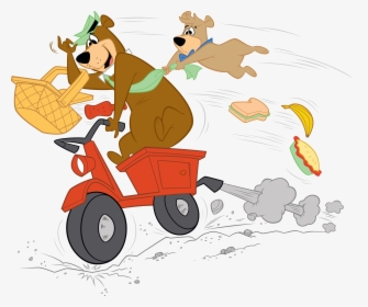 Bear Riding Motorcycle Cartoon, HD Png Download, Transparent PNG