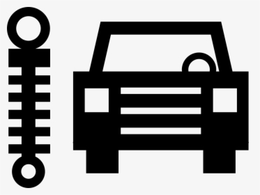 Car Front View Beside A Traffic Meter - Vehicle, HD Png Download, Transparent PNG