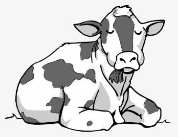 Cow Sitting Down Clipart, HD Png Download, Transparent PNG