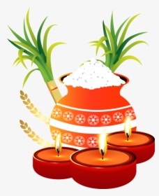 Transparent Pongal Flowerpot Plant Houseplant For Thai - Makar Sankranti, HD Png Download, Transparent PNG