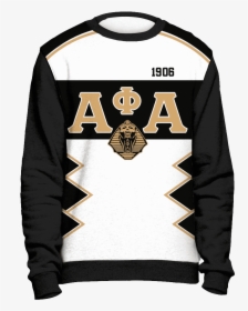 Alpha Phi Alpha Initials And Year Black Sweatshirt - Omega Psi Phi Ugly Christmas Sweater, HD Png Download, Transparent PNG