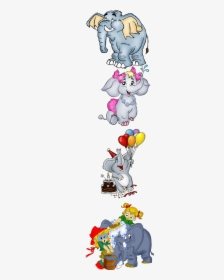 Funny Baby Elephant Cartoon, HD Png Download, Transparent PNG