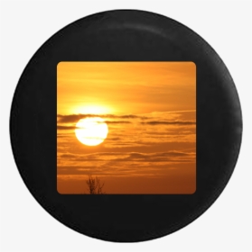 Sunrise Sunset Golden Sky And Clouds Jeep Camper Spare - Circle, HD Png Download, Transparent PNG