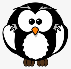 Black Owl Clipart Clip Art Freeuse Library Black Owl - Owl Bird Cartoon Drawing, HD Png Download, Transparent PNG