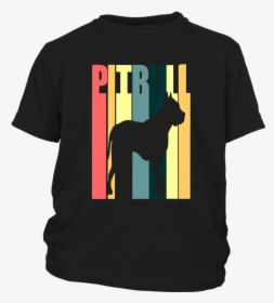 Pitbull Dog Vintage T-shirt, Retro Vintage Pitbull - Bendy Shirt Für Kinder, HD Png Download, Transparent PNG