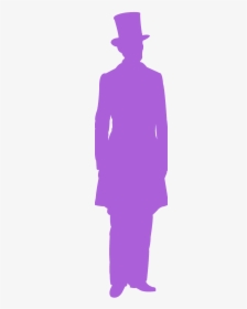Man In Top Hat Silhouette, HD Png Download, Transparent PNG