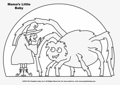 Mamas Little Baby Halloween Coloring Page By The Pumpkin - Illustration, HD Png Download, Transparent PNG