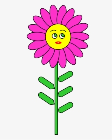 Purple With Big Image Png - Flower With Face Vector Png, Transparent Png, Transparent PNG