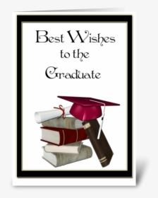 Graduate Congratulations, Books, Red Cap Greeting Card - Poster, HD Png Download, Transparent PNG