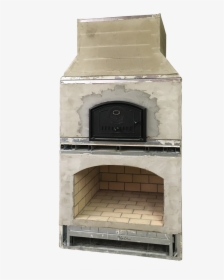 Outdoor Fireplace With Brick Oven And Chimney From - Wood-burning Stove, HD Png Download, Transparent PNG
