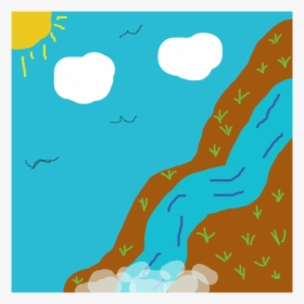 A Hill With A Waterfall The Online Comic Drawing Game - Illustration, HD Png Download, Transparent PNG