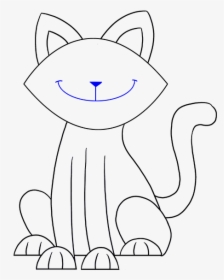 Image Result For Smiling - Drawing Image Of A Smiling Cat, HD Png Download, Transparent PNG