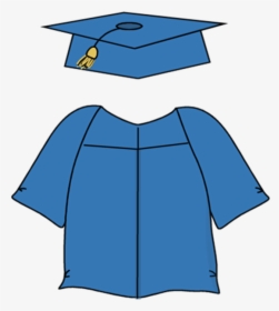 Transparent Blue Graduation Cap Png - Graduation Cap And Gown Clipart, Png Download, Transparent PNG