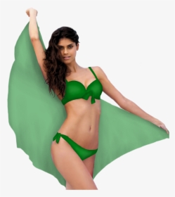 Girl Prettygirl Swimsuit Bikini Stickergirl Green Trans, HD Png Download, Transparent PNG