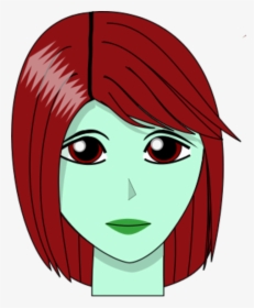 Girl With Blue Hair Cartoon, HD Png Download, Transparent PNG