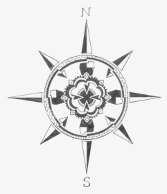 Transparent Old Compass Png - Rose Shape Compass Rose, Png Download, Transparent PNG