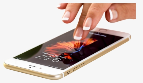 Hand Using Iphone - Mobile Phone, HD Png Download, Transparent PNG