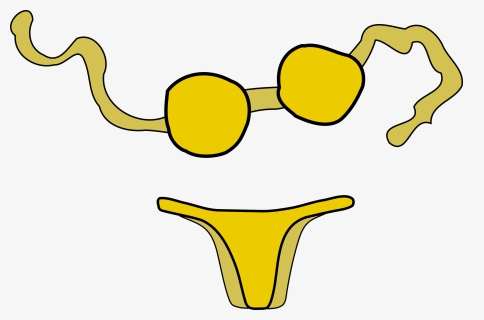 Yellow Bikini - Yellow Bikini Clip Art, HD Png Download, Transparent PNG