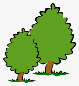Bush Tree Clipart Png Black And White Bush Tree - Trees Clipart Transparent Background, Png Download, Transparent PNG