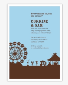 Silhouette Circus Skyline Wedding Invitation Engagement - Circus Silhouette, HD Png Download, Transparent PNG