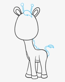 How To Draw Baby Giraffe - Drawings Of Baby Giraffes, HD Png Download, Transparent PNG