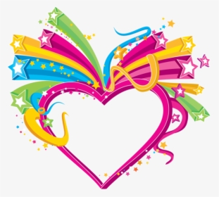 Colorful Hearts And Stars, HD Png Download, Transparent PNG