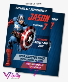 Editable Avengers Birthday Invitation, HD Png Download, Transparent PNG