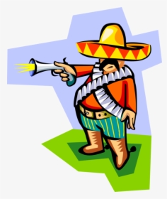 Vector Illustration Of Donald Trump Stereotype Mexican - Cartoon, HD Png Download, Transparent PNG