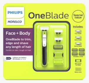 Philips Norelco Oneblade Face Body Electric Trimmer, HD Png Download, Transparent PNG