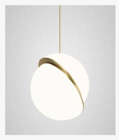 Crescent Light Pendant Lamp - Lampshade, HD Png Download, Transparent PNG