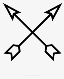 Crossed Arrows Coloring Page - Miley Cyrus Arrow Tattoo, HD Png Download, Transparent PNG